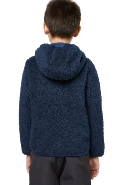 New Jack Wolfskin Fleece Ice Curl Hood Jacket dark blue/royal blue