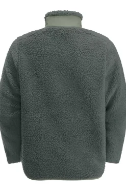 Fashion Jack Wolfskin Fleece Ice Curl Jacket Slate Green / Mint Leaf