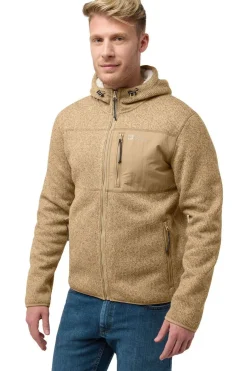 Best Jack Wolfskin Fleece Kaminfeuer Hooded Jkt M Sand Brown