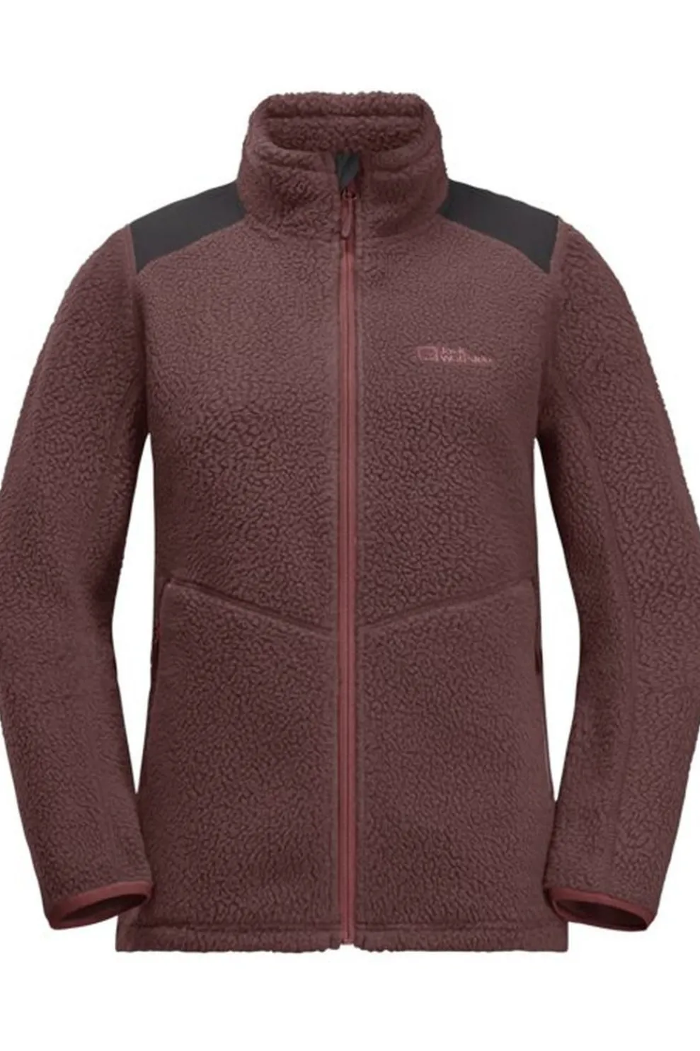Clearance Jack Wolfskin Fleece Kammweg Pile Fz Dark Maroon