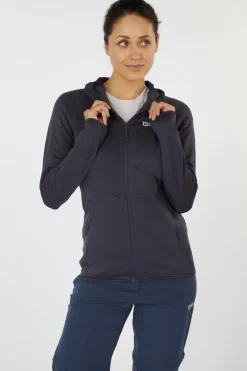 Clearance Jack Wolfskin Fleece Kolbenberg Hooded Fz W Graphite