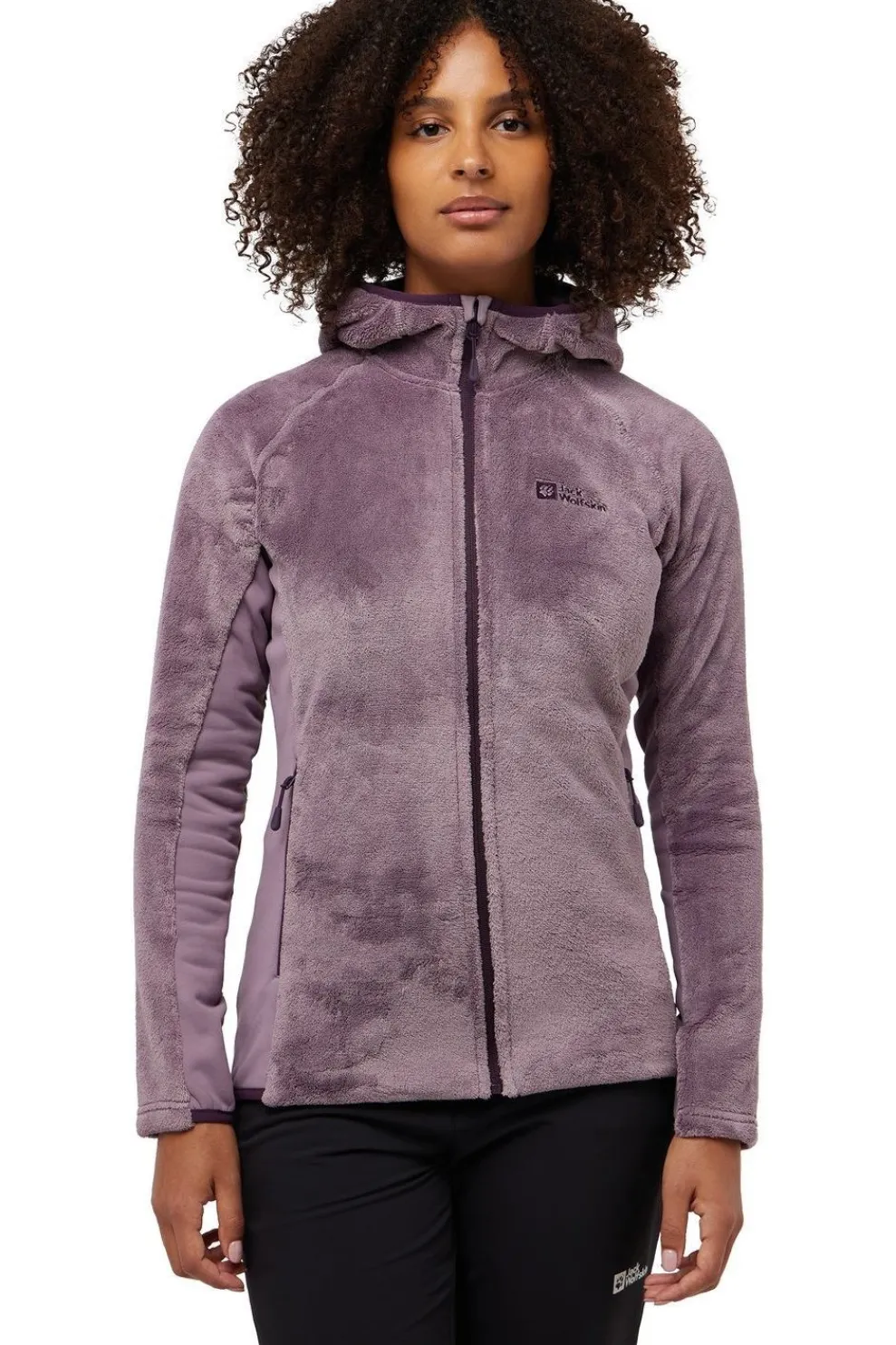 New Jack Wolfskin Fleece Rotwand Hooded Fz W mid purple