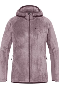 New Jack Wolfskin Fleece Rotwand Hooded Fz W mid purple