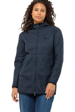 Hot Jack Wolfskin Fleece Tannenspur Coat W Night Blue