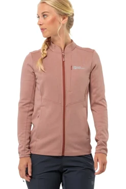 New Jack Wolfskin Fleece Tervern Jacket Rose Dawn