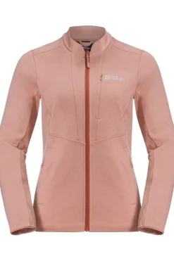 New Jack Wolfskin Fleece Tervern Jacket Rose Dawn