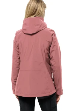 New Jack Wolfskin 3-In-1 Jas Luntal  W Mineral Red