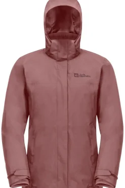 New Jack Wolfskin 3-In-1 Jas Luntal  W Mineral Red