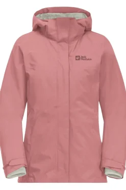 New Jack Wolfskin 3-In-1 Jas Luntal  W Mineral Red