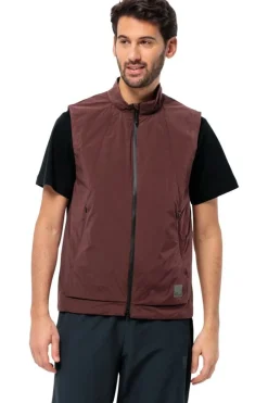 Sale Jack Wolfskin Jas Bike Commute Ins Vest Dark Maroon