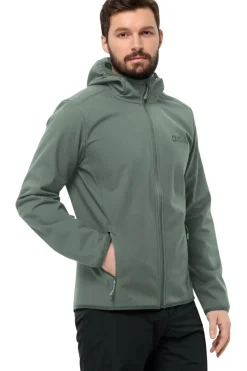 Outlet Jack Wolfskin Jas Bornberg Hoodie Hedge Green