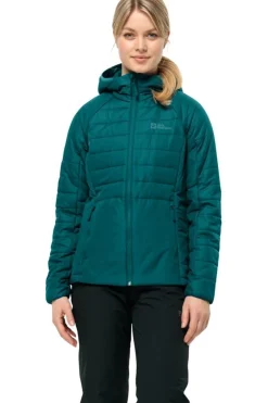Clearance Jack Wolfskin Jas Lapawa Ins Hoodie W Sea Green