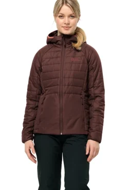 Best Jack Wolfskin Jas Lapawa Ins Hoodie W Dark Maroon