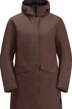 Clearance Jack Wolfskin Jas Tempelhof Coat Wild Ginger