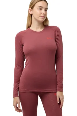 Best Jack Wolfskin Ondergoed Infinite Warm Ls W mid red