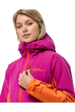 New Jack Wolfskin Regenjas Eagle Peak 2L  W New Magenta
