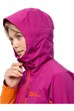 New Jack Wolfskin Regenjas Eagle Peak 2L  W New Magenta