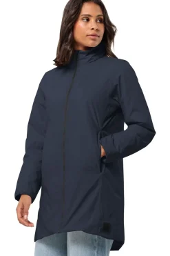 Best Jack Wolfskin Regenjas Textor Coat W dark blue