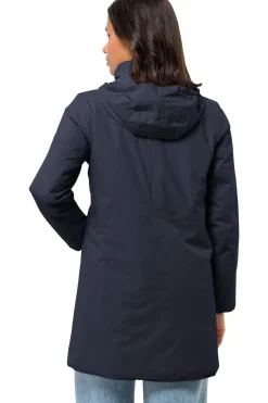 Best Jack Wolfskin Regenjas Textor Coat W dark blue