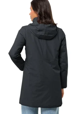 Sale Jack Wolfskin Regenjas Textor Coat W black