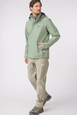 Fashion Jack Wolfskin Regenjas Trailtime 2L Jkt M Eucalyptus