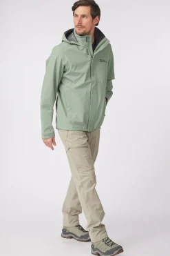 Fashion Jack Wolfskin Regenjas Trailtime 2L Jkt M Eucalyptus