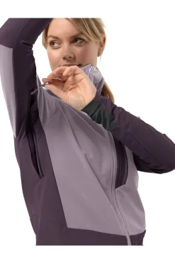 Hot Jack Wolfskin Softshell Jas Alpspitze Hoodie W Dark Purple/Lilac