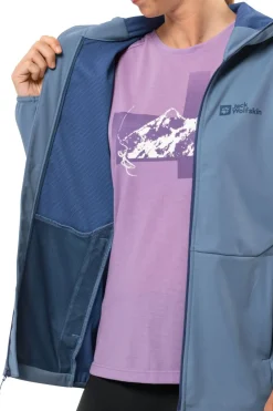 Online Jack Wolfskin Softshell Jas Feldberg Softshell Elemental Blue
