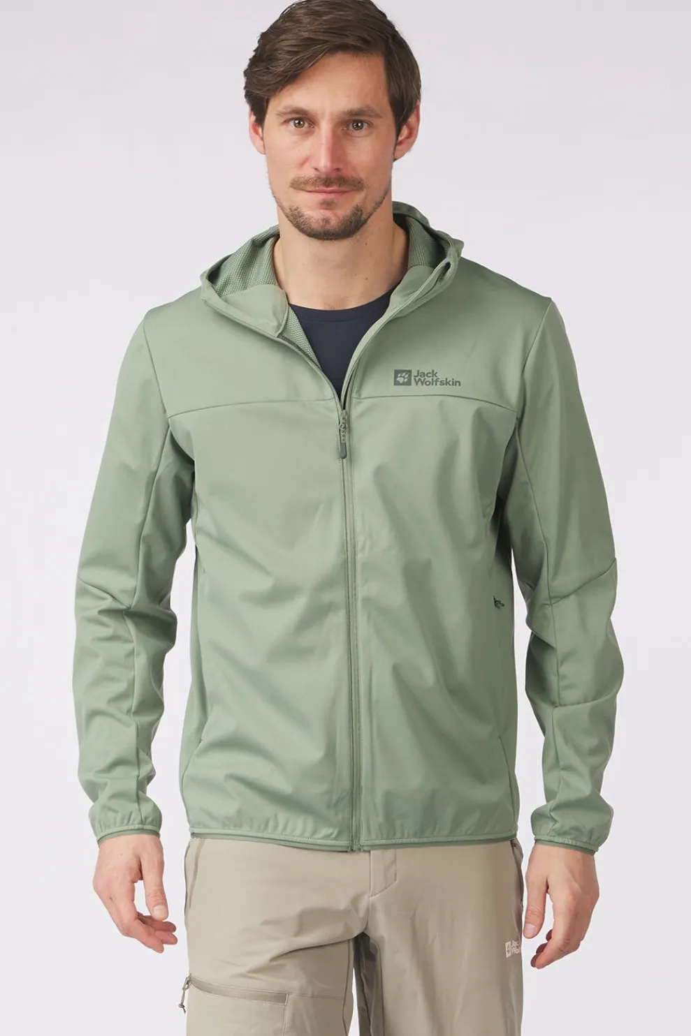 Fashion Jack Wolfskin Softshell Jas Feldberg Hoodie M Eucalyptus