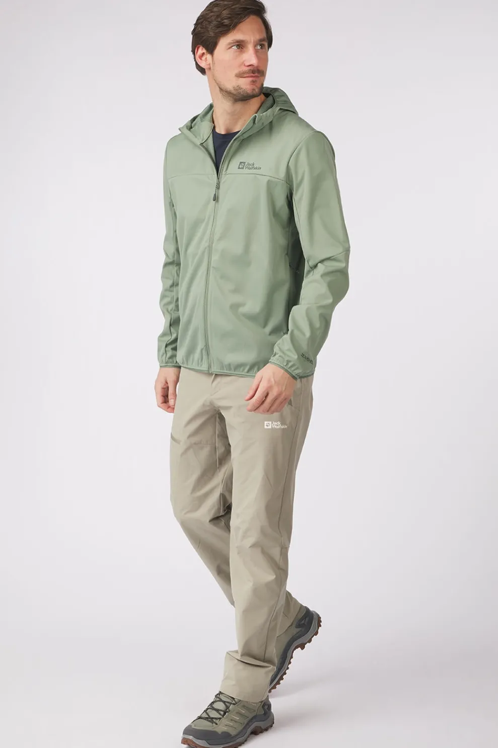 Fashion Jack Wolfskin Softshell Jas Feldberg Hoodie M Eucalyptus