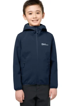 Discount Jack Wolfskin Softshell Jas Fourwinds Jacket Kids Night Blue