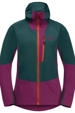 Softshell Jas Alpspitze Hoodie W-Jack Wolfskin Discount
