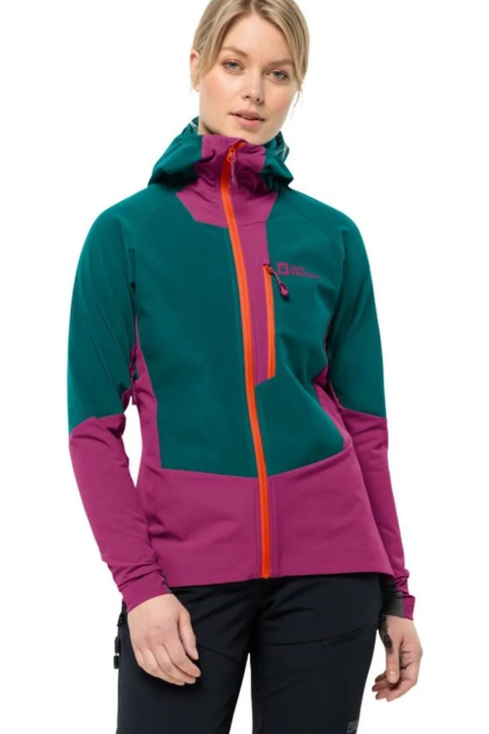 Softshell Jas Alpspitze Hoodie W-Jack Wolfskin Discount