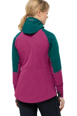 Softshell Jas Alpspitze Hoodie W-Jack Wolfskin Discount