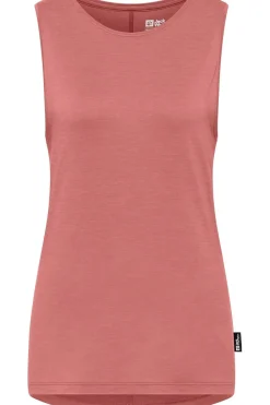Fashion Jack Wolfskin Top Travel Top W Mineral Red Heather