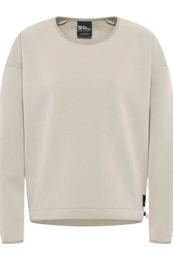 Best Jack Wolfskin Trui Wanderest Pullover W Off White/Ecru