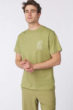 Hot Jack Wolfskin T-Shirt Jack Tent Tee Bay Leaf