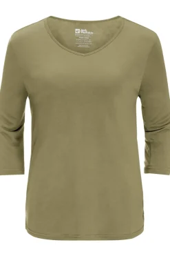 Best Jack Wolfskin T-Shirt Mola 3/4 Sleeve Tee Bay Leaf