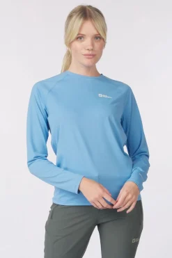 Hot Jack Wolfskin T-Shirt Prelight Swift Ls W Mid Blue