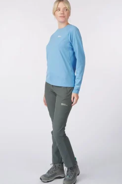 Hot Jack Wolfskin T-Shirt Prelight Swift Ls W Mid Blue