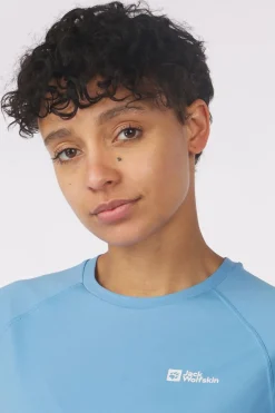 Fashion Jack Wolfskin T-Shirt Prelight Swift T W Mid Blue