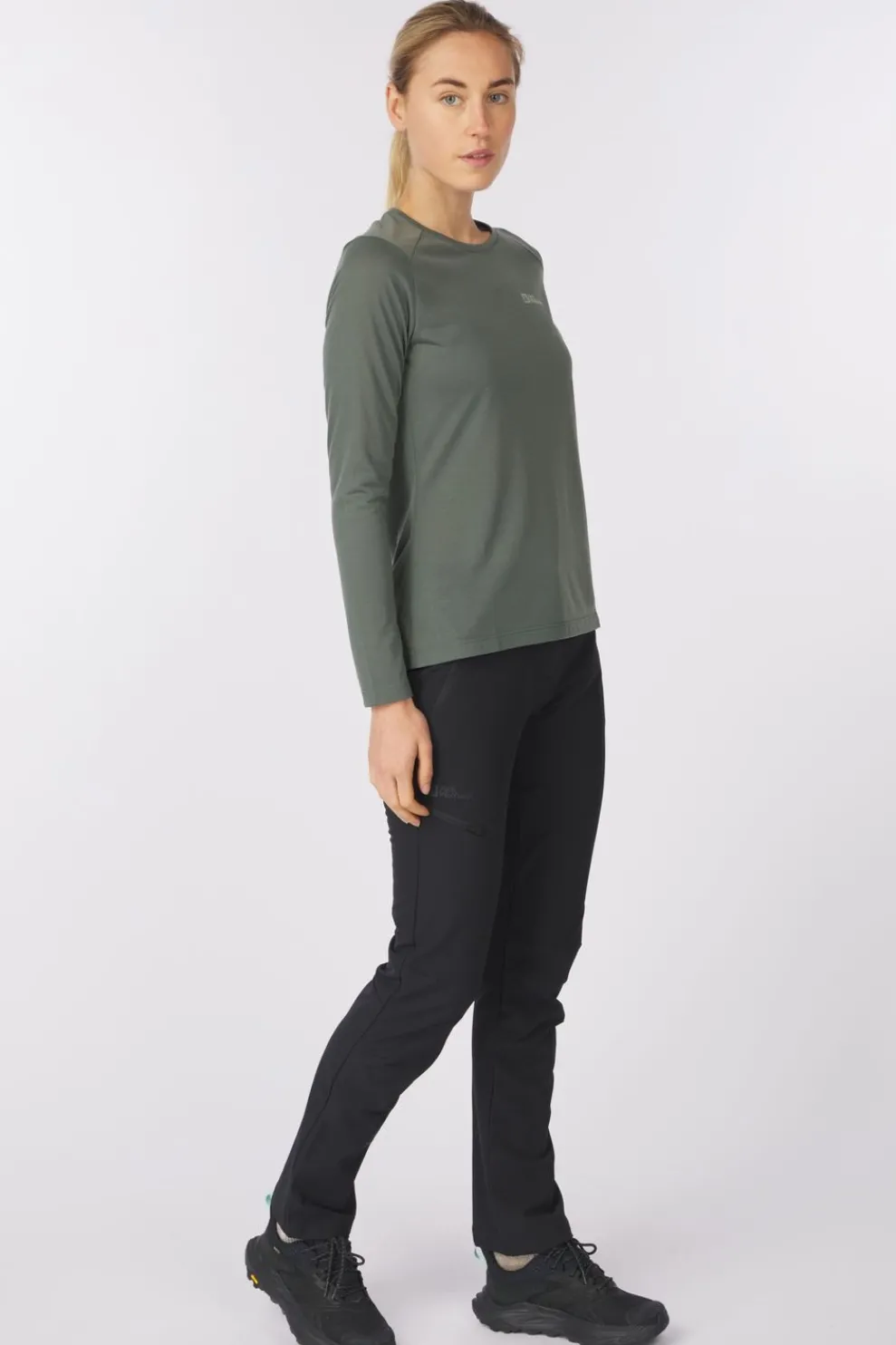 Fashion Jack Wolfskin T-Shirt Vonnan Ls T W Slate Green