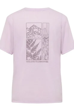 Clearance Jack Wolfskin T-Shirt Vonnan Graphic T W Explore Pale Lavender