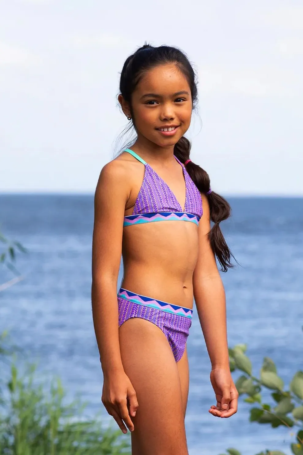 New Just Beach Bikini Triangle Aztec Stripe