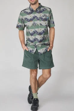 Clearance Kavu Short Take Ten Corduroy Shorts Dark Forest