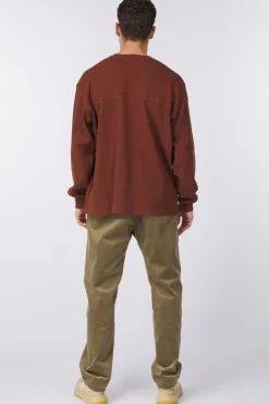 New Kavu Trui Lockport Waffle Sweater Sepia