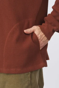 New Kavu Trui Lockport Waffle Sweater Sepia