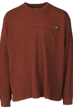 New Kavu Trui Lockport Waffle Sweater Sepia
