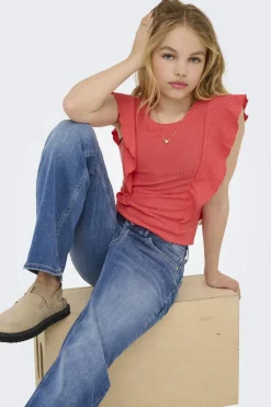 Discount Kids Only Jeans Kogmadison Blush Wide Cro37 Medium Blue Denim