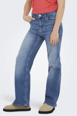 Discount Kids Only Jeans Kogmadison Blush Wide Cro37 Medium Blue Denim
